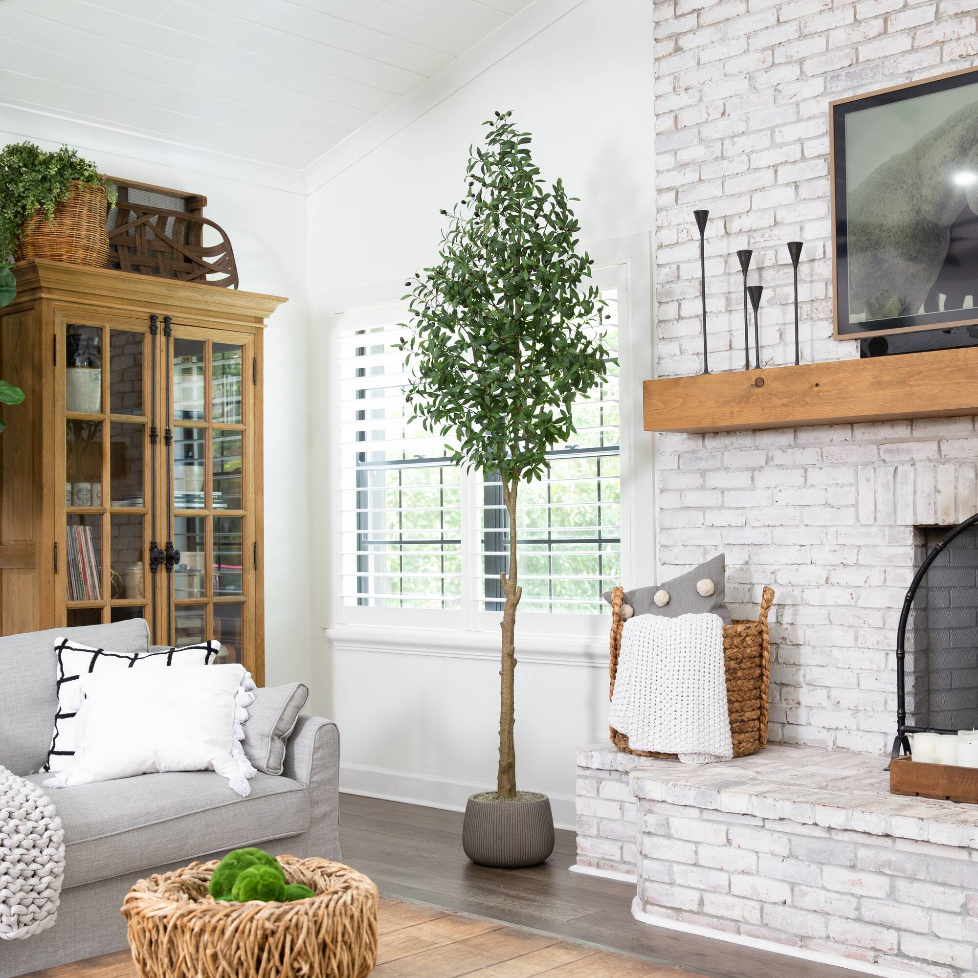 9ft. Potted Artificial Olive Tree